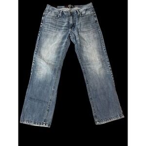 Tony Hawk Jeans Mens 36x30 Blue Straight Leg Skateboarding Medium Slim Fit Denim